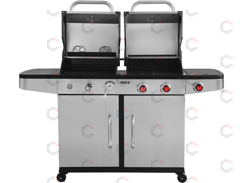 Lauko kepsninė / grilis | 2 viename | anglis / dujos | Nerūdijantis plienas | 8.2 kW (YG-20030) 4