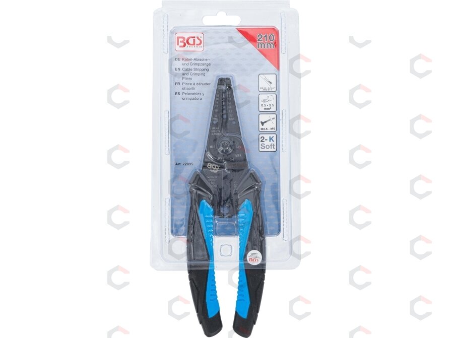 Laidų valymo ir presavimo replės | 210 mm (72095) 3