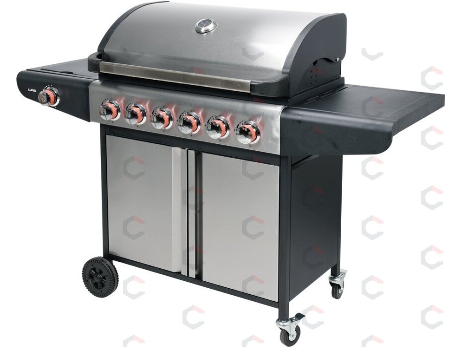 Lauko kepsninė / grilis | dujos | 6 + 1 | nerūdijantis plienas | 18,2 kW (99653) Lauko kepsninė / grilis | dujos | 6 + 1 | nerūdijantis plienas | 18,2 kW (99653)