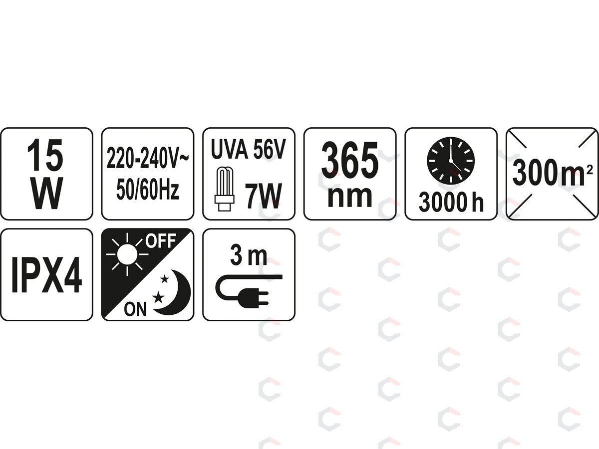 Lempa nuo vabzdžių | ventiliatorius | UV-A 8W, IPX4 | su stovu (67014) 4 Lempa nuo vabzdžių | ventiliatorius | UV-A 8W, IPX4 | su stovu (67014) 4
