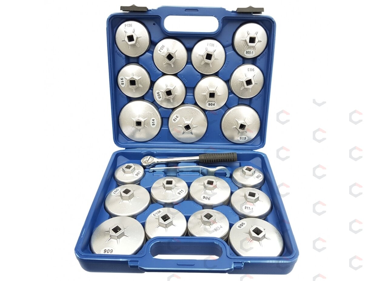 Lėkštelės tepalo filtrui | aliumininės | su terkšle 12.5 mm (1/2") | 23 vnt. (WS2705)