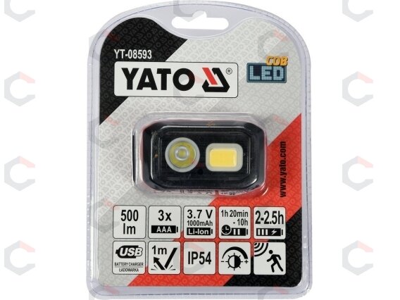 Lempa dedama ant galvos | lygus žibinto reguliavimas / judesio daviklis | 500LM AKU/3XAAA OSRAM LED (YT-08593) 5 Lempa dedama ant galvos | lygus žibinto reguliavimas / judesio daviklis | 500LM AKU/3XAAA OSRAM LED (YT-08593) 5