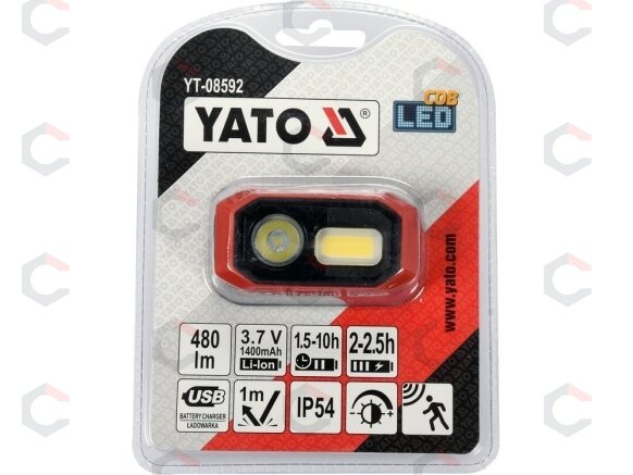 Lempa dedama ant galvos | lygus žibinto reguliavimas / judesio daviklis | 480LM AKU OSRAM LED (YT-08592) 4