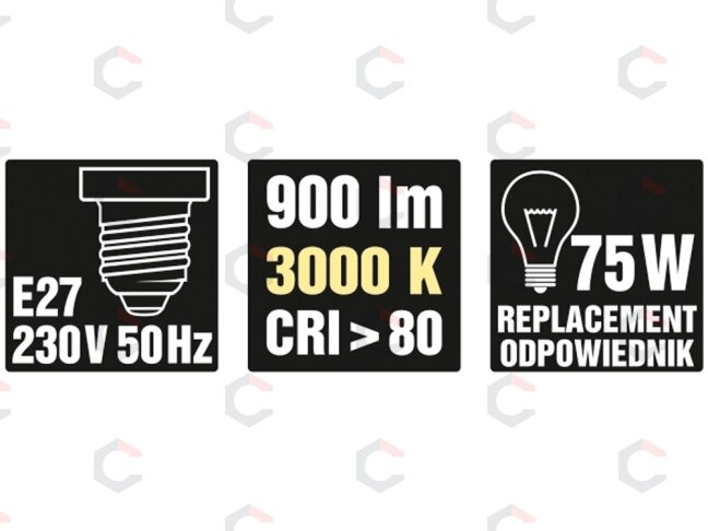 LED lemputė A60 E27 230V 12W 900LM 3000K (83813) 4