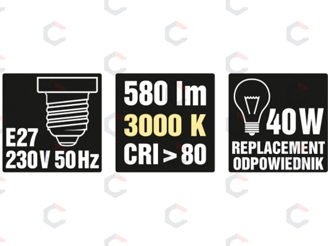 LED lemputė A60 E27 230V 7W 580LM 3000K (83811) 4 LED lemputė A60 E27 230V 7W 580LM 3000K (83811) 4