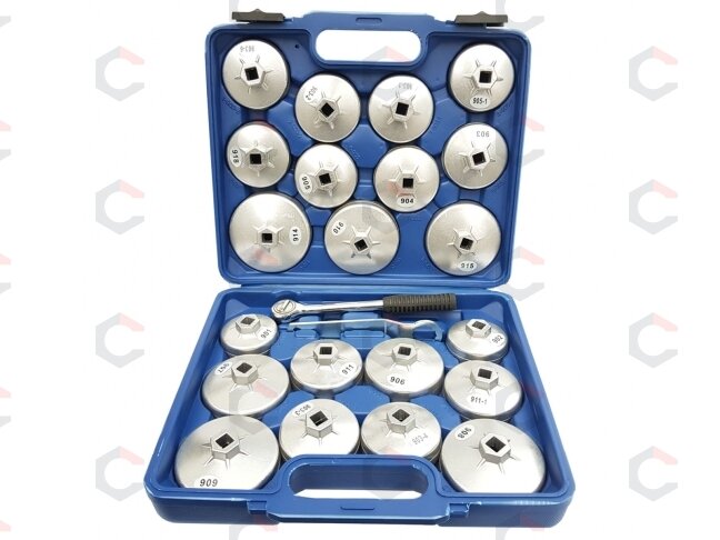 Lėkštelės tepalo filtrui | aliumininės | su terkšle 12.5 mm (1/2") | 23 vnt. (WS2705)