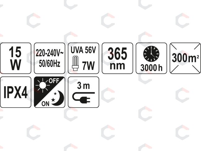 Lempa nuo vabzdžių | ventiliatorius | UV-A 8W, IPX4 | su stovu (67014) 4 Lempa nuo vabzdžių | ventiliatorius | UV-A 8W, IPX4 | su stovu (67014) 4