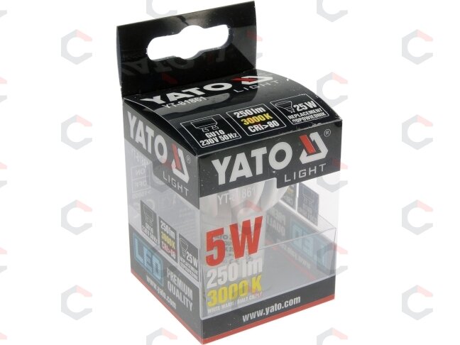 Lemputė LED GU10 230V 5W 250LM WW (YT-81861) 1 Lemputė LED GU10 230V 5W 250LM WW (YT-81861) 1