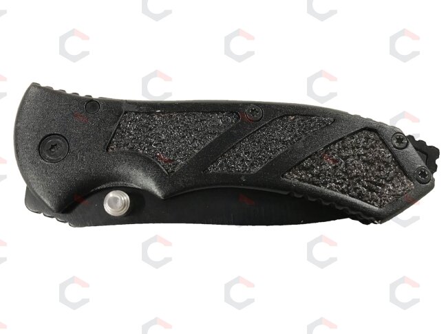 Lenktinis peilis | juoda apdaila su matine tekstūra | 16.3 cm (FK6) 1