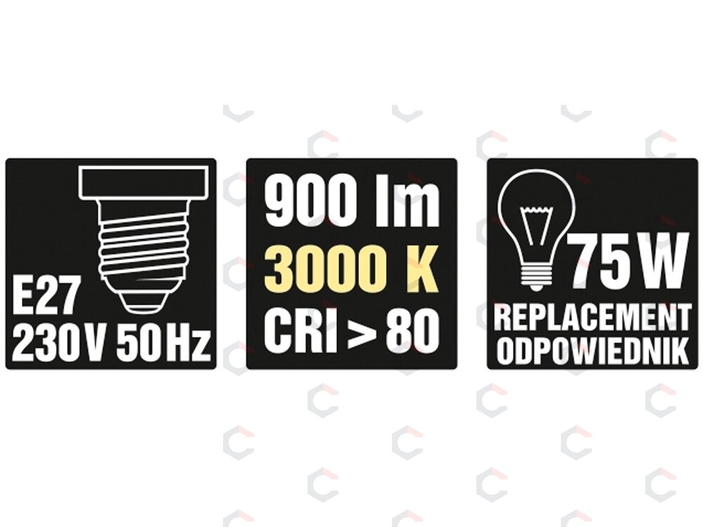LED lemputė A60 E27 230V 12W 900LM 3000K (83813) 4 LED lemputė A60 E27 230V 12W 900LM 3000K (83813) 4