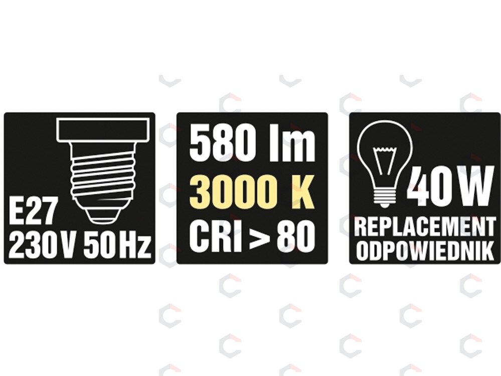 LED lemputė A60 E27 230V 7W 580LM 3000K (83811) 4 LED lemputė A60 E27 230V 7W 580LM 3000K (83811) 4