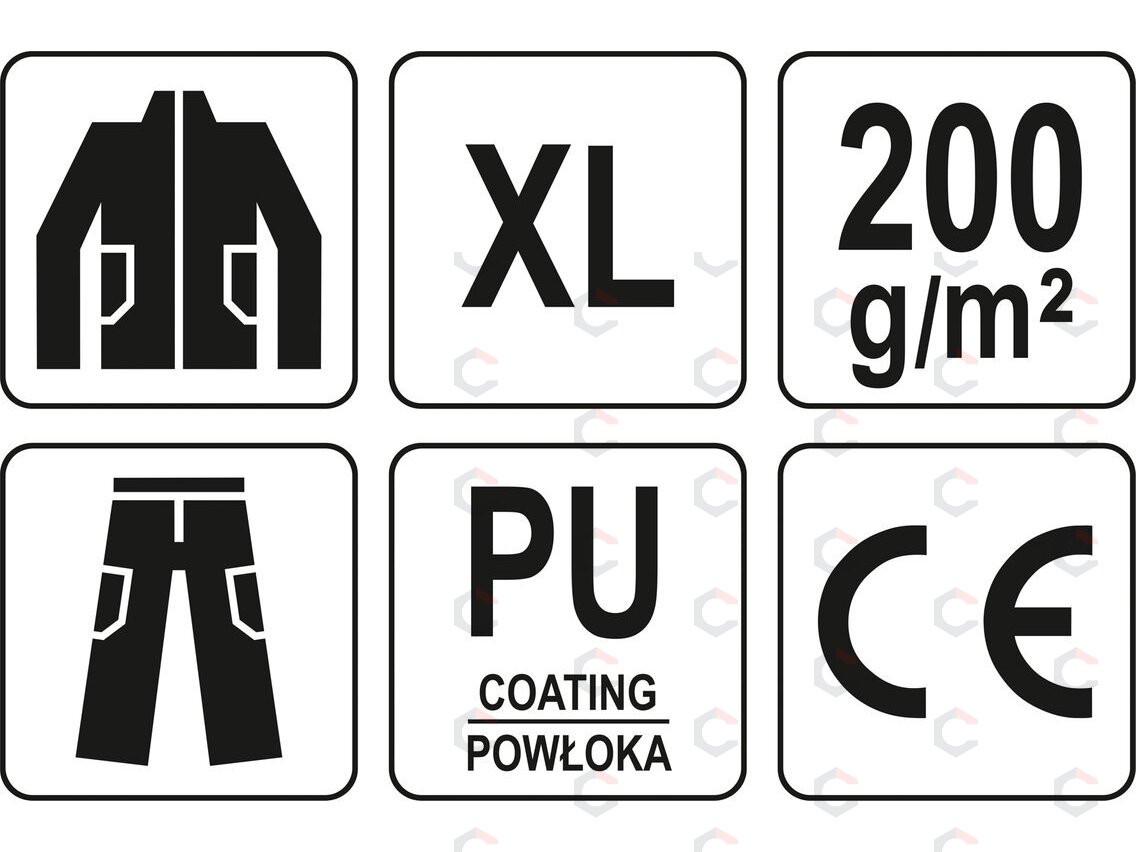 Lietaus kostiumas | kasdieniam darbui | PU | dydis XL (YT-79713) 3 Lietaus kostiumas | kasdieniam darbui | PU | dydis XL (YT-79713) 3