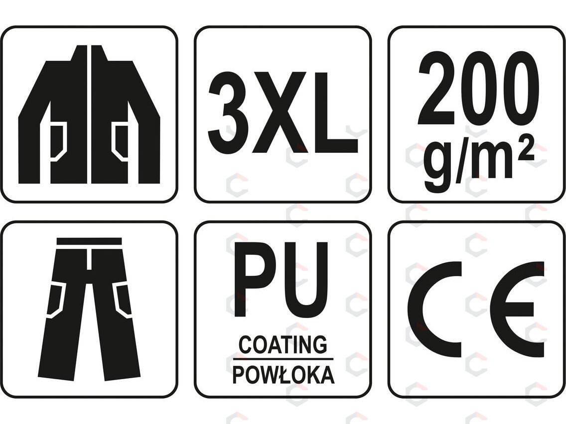Lietaus kostiumas | kasdieniam darbui | PU | dydis XXXL (YT-79715) 5 Lietaus kostiumas | kasdieniam darbui | PU | dydis XXXL (YT-79715) 5