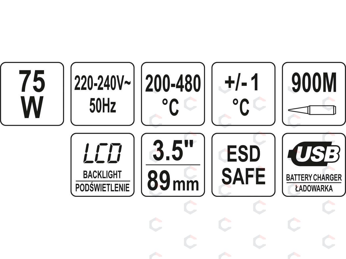 Litavimo stotelė 75W | LCD ekranas | 3,5″ tipas 900M (YT-82456) 5 Litavimo stotelė 75W | LCD ekranas | 3,5″ tipas 900M (YT-82456) 5