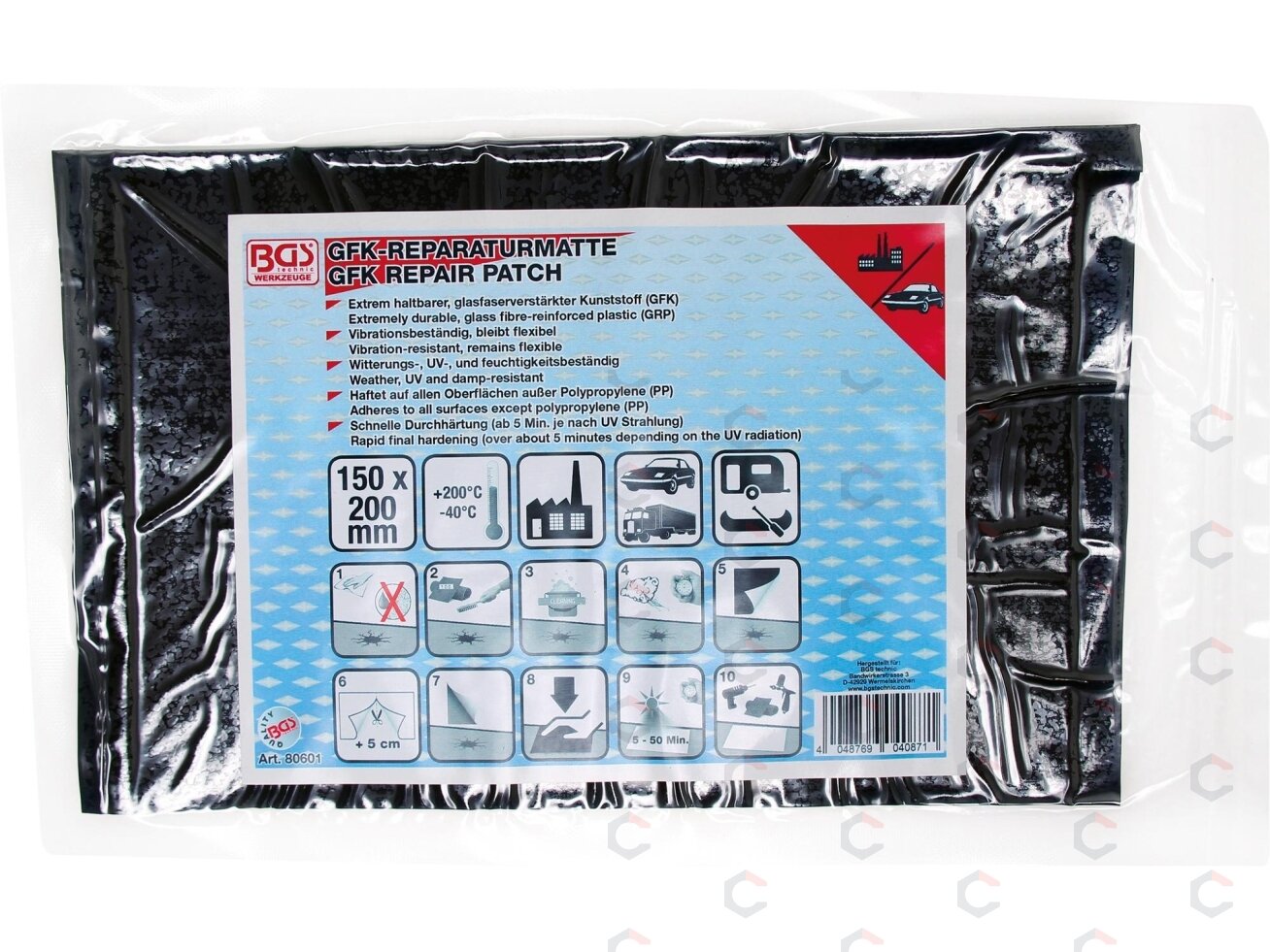 GRP remonto kilimėlis | 150 x 220 mm (80601BGS) GRP remonto kilimėlis | 150 x 220 mm (80601BGS)