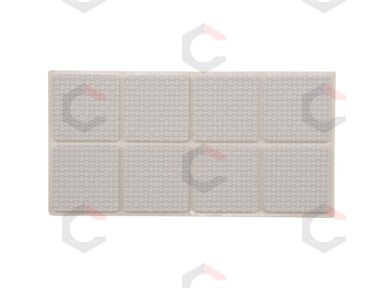 Lipnūs padukai baldams balti 38x38mm 8vnt. (74903)