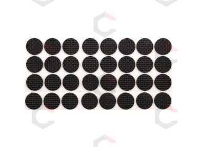 Lipnūs padukai baldams juodi 18mm/32vnt. (74885)