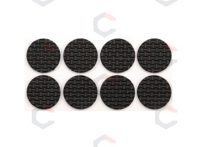 Lipnūs padukai baldams juodi 38mm/8vnt. (74887)