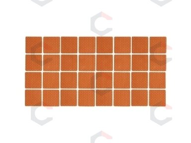 Lipnūs padukai baldams rudi 18x18mm 32vnt. (74891)