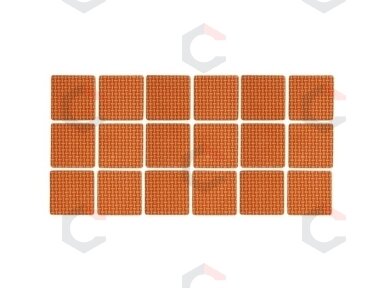 Lipnūs padukai baldams rudi 25x25mm 18vnt. (74892)