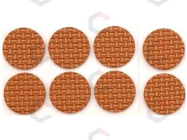 Lipnūs padukai baldams rudi 38mm/8vnt. (74883)