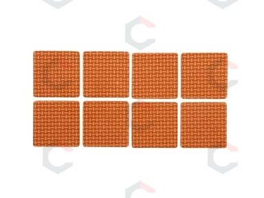 Lipnūs padukai baldams rudi 38x38mm 8vnt. (74893)