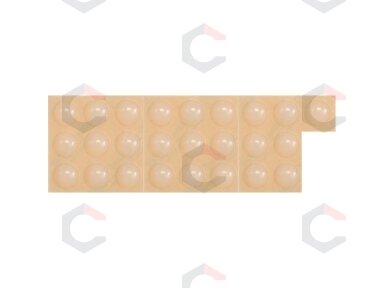 Lipnūs padukai baldams silikoniniai skaidrūs 8mm 25vnt. (74910)