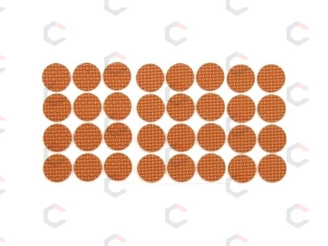 Lipnūs padukai baldams rudi 18mm/32vnt. (74881) Lipnūs padukai baldams rudi 18mm/32vnt. (74881)