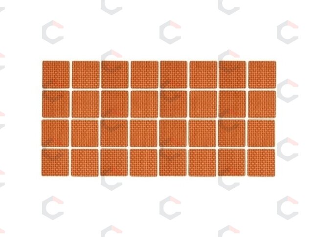 Lipnūs padukai baldams rudi 18x18mm 32vnt. (74891) Lipnūs padukai baldams rudi 18x18mm 32vnt. (74891)