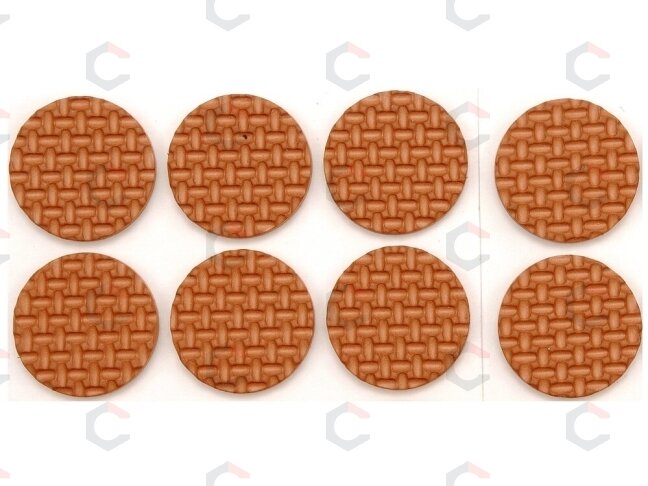 Lipnūs padukai baldams rudi 38mm/8vnt. (74883) Lipnūs padukai baldams rudi 38mm/8vnt. (74883)
