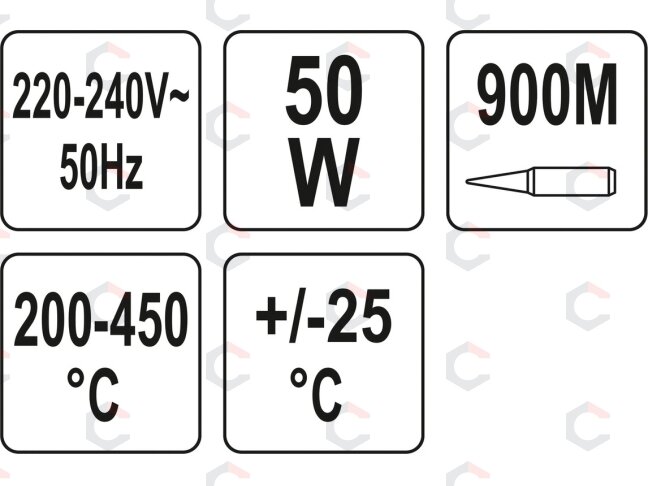 Lituoklis | 900 mm antgalis | 200-450C | 50W (YT-82700) 4 Lituoklis | 900 mm antgalis | 200-450C | 50W (YT-82700) 4