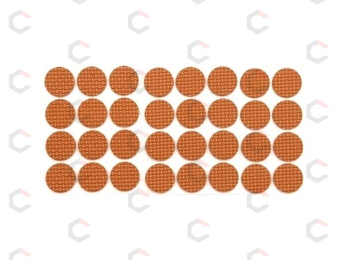 Lipnūs padukai baldams rudi 18mm/32vnt. (74881)