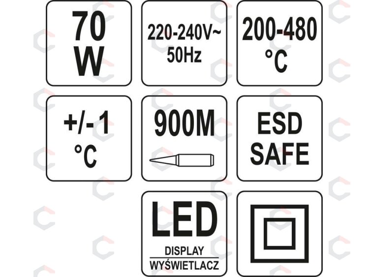 Litavimo stotelė 70W | Led ekranas | tipas 900M (YT-82459) 5 Litavimo stotelė 70W | Led ekranas | tipas 900M (YT-82459) 5