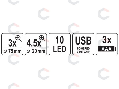 Pagalbinis laikiklis litavimui su LED apšvietimu ir lupa (YT-73861) 5 Pagalbinis laikiklis litavimui su LED apšvietimu ir lupa (YT-73861) 5