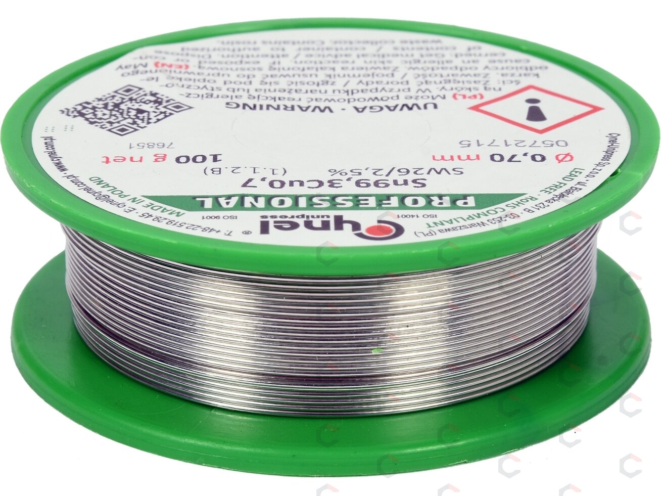 Lydmetalis be švino | Ø 0.7 mm | 100g (76851) Lydmetalis be švino | Ø 0.7 mm | 100g (76851)