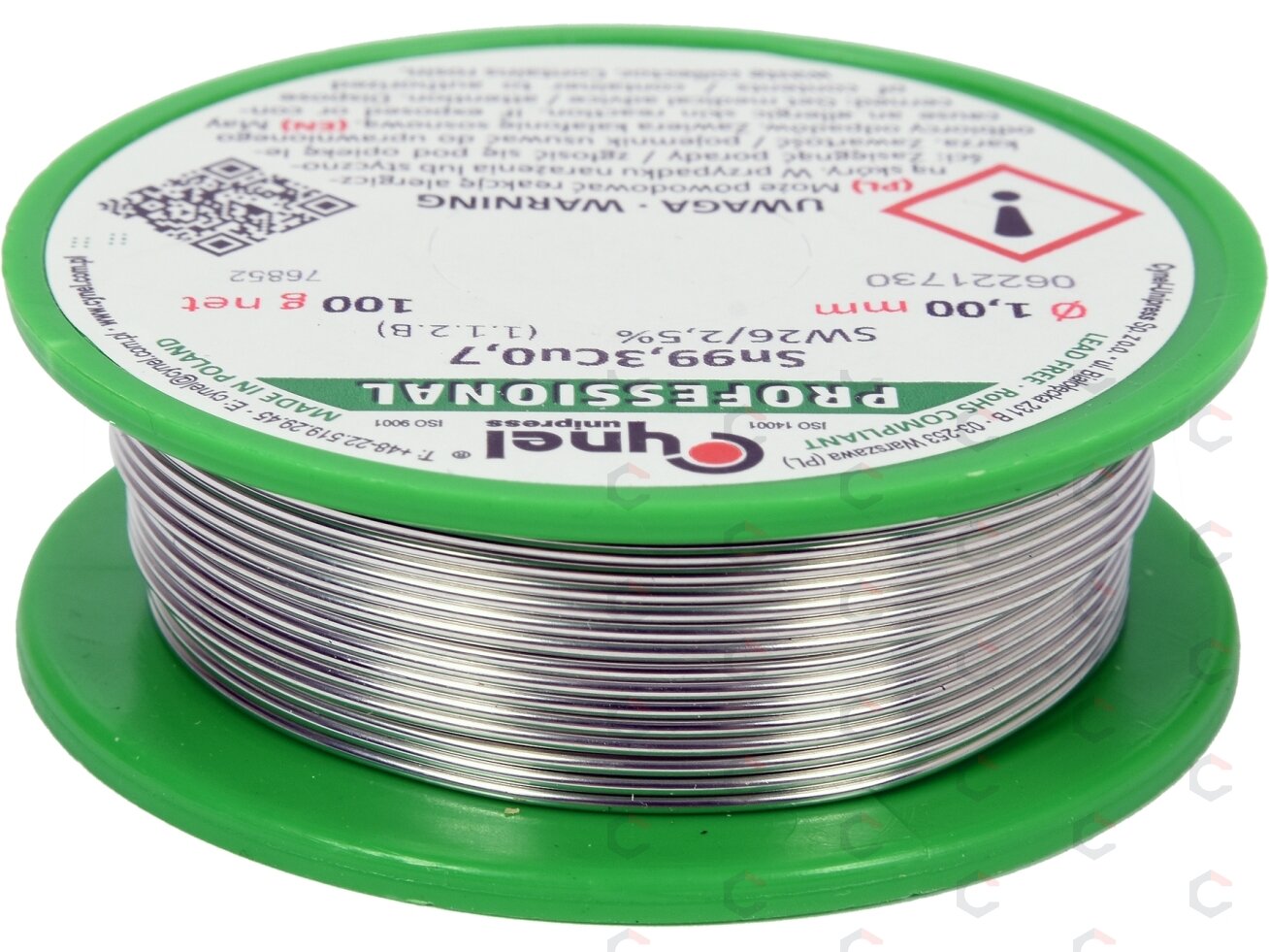 Lydmetalis be švino | Ø 1.0 mm | 100g (76852) Lydmetalis be švino | Ø 1.0 mm | 100g (76852)