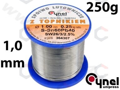 Lydmetalio viela Ø 1,00mm. 250g su fliusu (76811)