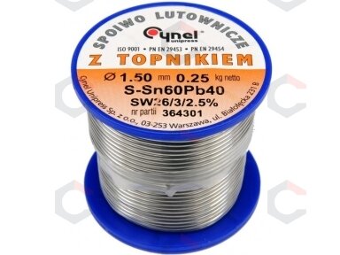 Lydmetalio viela Ø 1,50mm. 250g su fliusu (76815)