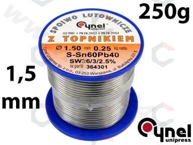 Lydmetalio viela Ø 1,50mm. 250g su fliusu (76815)