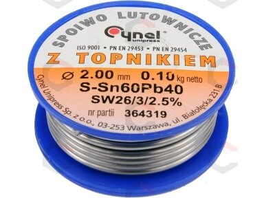 Lydmetalio viela Ø 2,00mm. 100g su fliusu (76818)