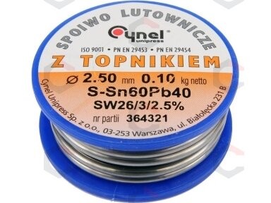 Lydmetalio viela Ø 2,50mm. 100g su fliusu (76822)