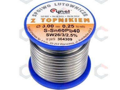 Lydmetalio viela Ø 3,00mm. 250g su fliusu (76827)