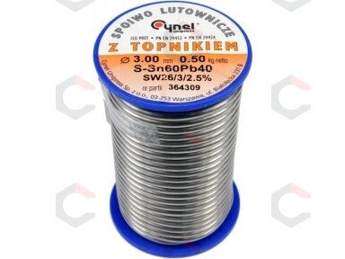 Lydmetalio viela Ø 3,00mm. 500g su fliusu (76828)