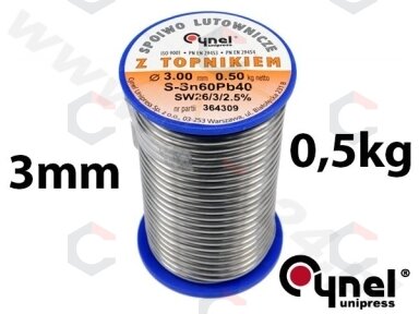 Lydmetalio viela Ø 3,00mm. 500g su fliusu (76828)