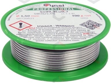 Lydmetalis be švino | Ø 1.5 mm | 100g (76854)