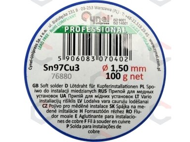 Lydmetalis minkštas | Ø 1.5 mm | 100g (76880)