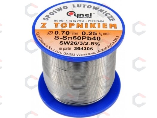 Lydmetalio viela Ø 0,70mm. 250g su fliusu (76807) 1 Lydmetalio viela Ø 0,70mm. 250g su fliusu (76807) 1