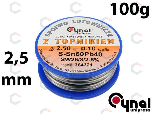 Lydmetalio viela Ø 2,50mm. 100g su fliusu (76822) Lydmetalio viela Ø 2,50mm. 100g su fliusu (76822)