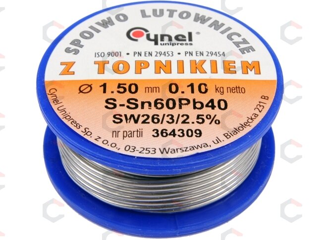 Lydmetalio viela Ø 1,50mm. 100g su fliusu (76814) 1 Lydmetalio viela Ø 1,50mm. 100g su fliusu (76814) 1
