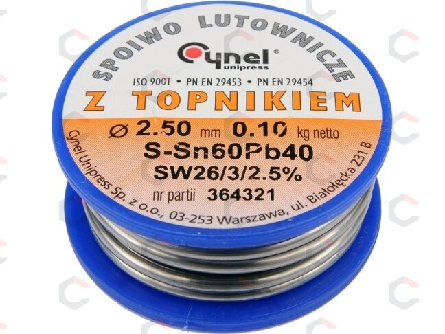 Lydmetalio viela Ø 2,50mm. 100g su fliusu (76822) 1 Lydmetalio viela Ø 2,50mm. 100g su fliusu (76822) 1